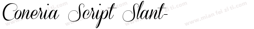 Coneria Script Slant字体转换